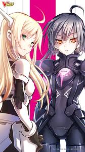 sky striker ace - raye, sky striker ace - roze, yu-gi-oh!, highres,  official art, third-party source, 2girls, ahoge, blonde hair, cover, cover  page, full body, g-jump, green eyes, grey hair, hair ornament, long hair,  multiple girls,