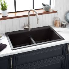33 Algren Double Bowl Drop In Granite Composite Sink Black Kitchen Composite Kitchen Sinks Drop In Kitchen Sink Granite Composite Sinks