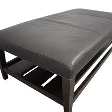 Favorite this post jun 24 mid century modern danish teak chairs (delivery avail.). 80 Off Crate Barrel Crate Barrel Nash Rectangular Ottoman With Slats Tables