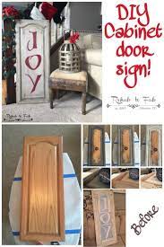 Diy Christmas Joy Sign Made From A Old Kitchen Cabinet Door Done By Rehab To Fab Door Crafts Cabinet Doors Repurposed Cabinet Door Ideas