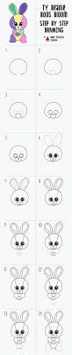 Come and join us drawing this cute beanie boo. How To Draw Ty Beanie Boos Bunny Rabbit Easy Rabbit Coloring Easter Drawings Draw A Bunny