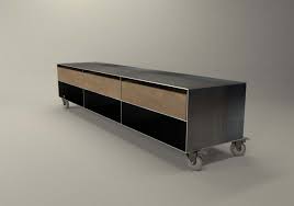 Tv Sideboard Lowboard Eiche Design Auf Rollen Metall Stahl Mit Schublade Kaminholzregal Aufbewahrung 039 Sideboard Lowboard Eiche Tv Mobel Rollen