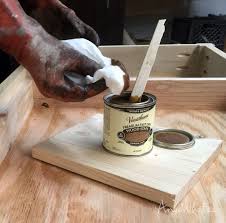 How I Stain Wood Staining Wood Woodworking Finishes Unfinished Wood Furniture