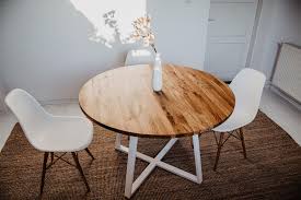 Extendable Oak Round Table Round Extendable Table Oak Round Dining Table Wooden Round Kitchen Table Steel Frame Table Mane White Ii In 2020 Dining Table Round Kitchen Table Round Dining Table