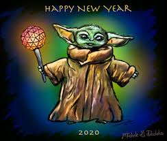 Baby Yoda Happy New Year 2020 Happy New Year 2020 Illustration New Year 2020