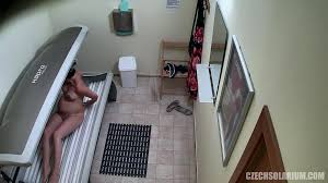 Pregnant girl in solarium 4 | HeavyFetish