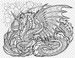 This beautiful, digital drawing is ready to be printed on your favourite paper. Coloring Book Adult Dragon Mandala Drawing Dragon Child Dragon Elf Png Pngwing