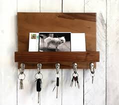 Walnut Key Rack For Wall Modern Entryway Organizer Key Key Hanger Key Storage Mail And Key Holder