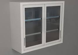 With plenty of storage shelves, you can find a home for all your decor. Wall Cabinet Swing Glass Door With 3 Shelves Various Lengths