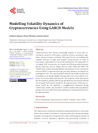 Payment cryptocurrencies can be thought of as digital monies operated by a distributed network of computers running a shared blockchain software. Pdf Modelling Volatility Dynamics Of Cryptocurrencies Using Garch Models