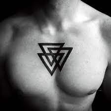 Top 37 Simple Chest Tattoo Ideas 2021 Inspiration Guide Tattoos For Guys Triangle Tattoo Chest Tattoo Ideas