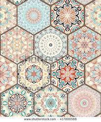 Free shipping on orders over $35. Luxury Oriental Tile Seamless Pattern Colorful Floral Patchwork Background Mandala Boho Chic Style Pattern Art Bohemian Tiles Hexagon Design