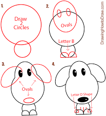 Dog drawings are an excellent animal drawing tutorials app which is imitating the real pencil, brush to draw and sketch. Big Guide To Drawing Cartoon Dogs Puppies With Basic Shapes For Kids How To Draw Step By Step Drawing Tutorials