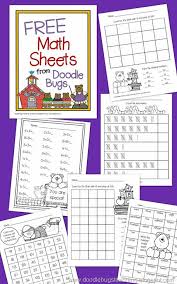 Free Math Sheets From Doodle Bugs Teaching 11 10 12 Free Math Free Math Printables Free Math Worksheets