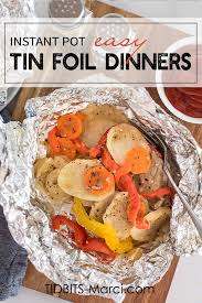 Place the pork rind side up on the bed of apples and onions. Instant Pot Easy Tin Foil Dinners Camping Indoors Tidbits Marci Com