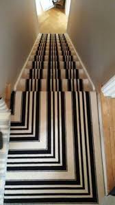 Black White Stripe Carpet To Stairs And Landings Contemporary Staircase London By The Flooring Group Ltd Houzz Ie