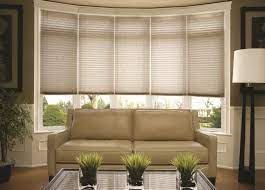 But for the colorful kitchen curtains to be possible we needed a curtain rod for this large bay window. Pleated Shades For Bay Windows Pleated Shades Are Available In A Variety Of Styles And Sizes And Work Per Living Room Windows Bay Window Treatments Bow Window