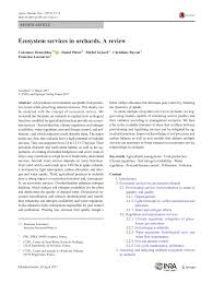 Pdf Ecosystem Services In Orchards A Review