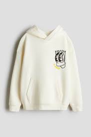 Áo hoodie có hoạ tiết - Màu kem/The Simpsons - Kids | H&M VN