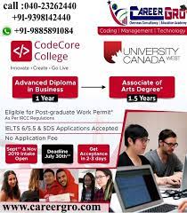 Provides best quality in city. Careergro A Twitter Study In Canada Codecore College Advanced Diploma In Business 1 Year Associate Of Arts Degree 1 5 Year Further Details Contact Us 91 9398142440 Or Else Visit Careergro