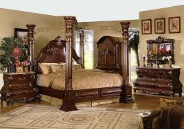5 Pc Princess Anne Ii Collection Cherry Brown Wood Finish Queen 4 Poster Canopy Bedroom Set With Padd Canopy Bedroom Sets Canopy Bedroom King Bedroom Furniture