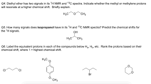 Diethyl ether, also known as ethyl ether, sulfuric ether, simply ether, or ethoxyethane, is an organic compound in the ether class. Solved Q4 Diethyl Ether Has Two Signals In Its H Nmr An Chegg Com