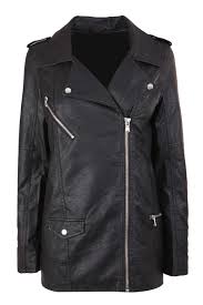 Longer Length Jacket Jackets Leather Outerwear Pu Biker Jacket