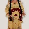 These two native american indian doll ornaments have some beading on the front. 3