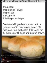 Momma S Easy No Yeast Dinner Rolls In 2020 Rock Crock Recipes Dinner Rolls No Yeast Dinner Rolls