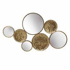 Metal 39 Mirrored Wall Decor Gold Wb Sagebrook Home 13893 01 Circle Wall Art Contemporary Wall Decor Decor