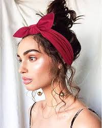 Jesries Headbands for Women Non Slip Hair Bands with Bows Rabbit Ears  Workout Running Sport Sweat Elastic Hair Wrap for Girls Hair Accessories 12  Pack : Buy Online at Best Price in