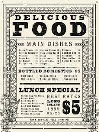 Check spelling or type a new query. Vintage Restaurant Menu Poster Design Clipart Image