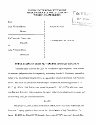 In re: Judy Williams Helms, Debtor. UNITED STATES BANKRUPTCY COURT MIDDLE  DISTRICT OF NORTH CAROLINA WINSTON-SALEM DIVISION FSC