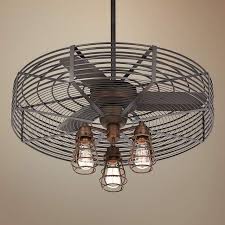 Details make the difference between a full reproduction of original farmhouse style and a mere tribute to the traditional style. 32 Vintage Breeze Bronze Cage 3 Light Ceiling Fan 21c58 Lamps Plus Vintage Industrial Decor Ceiling Fan Antique Ceiling Fans