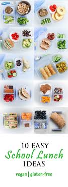 10 Easy School Lunch Ideas That Are Vegan Healthy And Have Allergen Friendly Options Vegan Glutenfr Vegan Lunches Easy Healthy Recipes Easy School Lunches