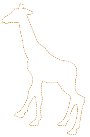 Let's take a look at giraffes and learn a little more about this familiar yet exotic animal. Outline Giraffe Template