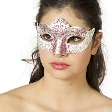 Köp Venetiansk Mask Silver/Rosa Här