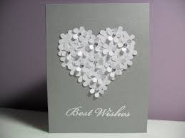 Make a folding heart card. Sale Handmade Engagement Wedding Card Bridal Shower Card Best Wishes Flower Heart Card Wedding Cards Handmade Engagement Cards Cards Handmade