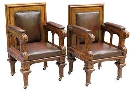 Antique Leather Library Chairs Pair Chair Club Chairs Leather Chair