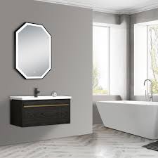 I tied the mirrors electrical to my recessed lighting which we have on a this sleek modern brushed blackish toned metal framed mirror offers simple sophistication for any. Anti Fog Black Framed Mirror Wall Mounted Decorative Mirror With Led Light Buy Bathroom Vanity Hotel Bathroom Mirror Led Wall Mirror Product On Alibaba Com