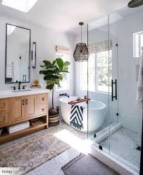 Designs de salle de bain contemporaine. Large Modern Wall Mirror Bathroom Vanity Decorative Industrial Rectangle Steel Framed Frameless Idee Salle De Bain Idees Salle De Bain Decoration Salle De Bain