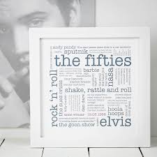 60th birthday gift ideas for delivery in ireland and worldwide. 70th Birthday Gift The 1950s Personalised Print By Coulson Macleod Notonthehighstreet Com
