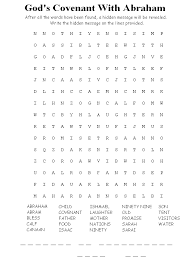 God S Covenant With Abraham Word Search Sunday School Lessons Bible Lessons For Kids Bible Lessons