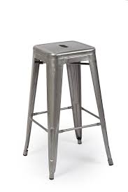 Set of 6 stackable multifunctional daisy design backless round metal stool set. Bar Stool Metal Bistro A B Partytime Rentals