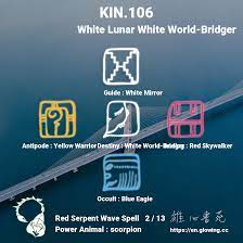 KIN.106 White Lunar White World-Bridger《維心書苑》