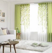 Styles include prairie curtains, swags, panels. Lime Green And White Leaf Print Poly Cotton Blend Country Living Room Curtains Living Room Green Green Curtains Living Room Country Living Room