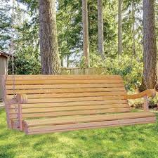 Most popular wood porch swing canada one and only shopyhomes.com. Cypress 5 Foot Hanging Amish Porch Swing Outdoor Furniture Lehman S