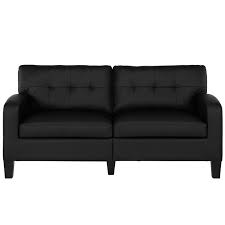 Besides, the inner side of the two armrests is. Dorel Living Zakari Modern Office Reception Sofa Couch In Black Dl015sf Bk