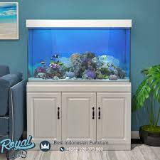 Meja Aquarium Kayu Jepara Minimalis Putih Duco Jual Lemari Aquarium Minimalis Terbaru Royal Furniture Aquarium Ikan