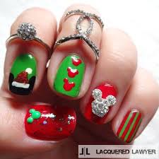 A Merry Mickey Christmas Mickey Nails Disney Christmas Nails Holiday Nails
